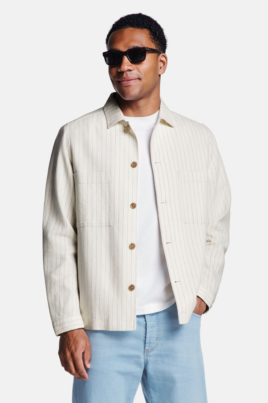 Coconuts Pinstripe * The Linen Shacket